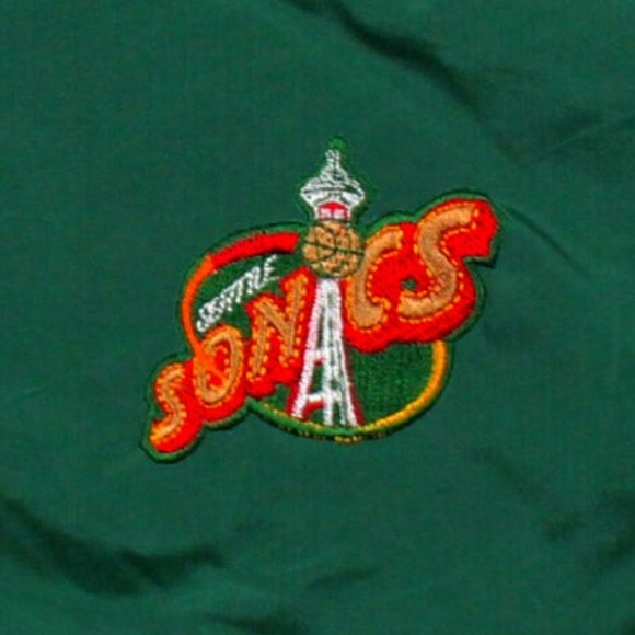 NWOT Seattle Supersonics NBA Reversible Jacket Green/Gray Youth 4/5 or 6/7 - Picture 3 of 8